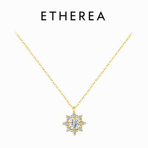 ETHEREA® 0.5 Carat Moissanite Snowflake Necklace
